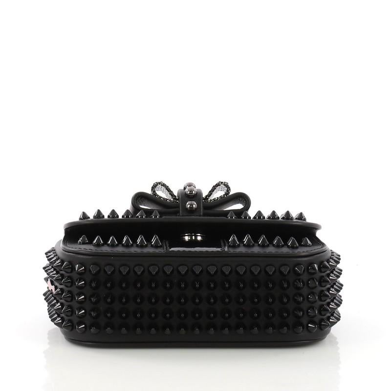 Black Christian Louboutin Sweet Charity Crossbody Bag Spiked Leather Mini