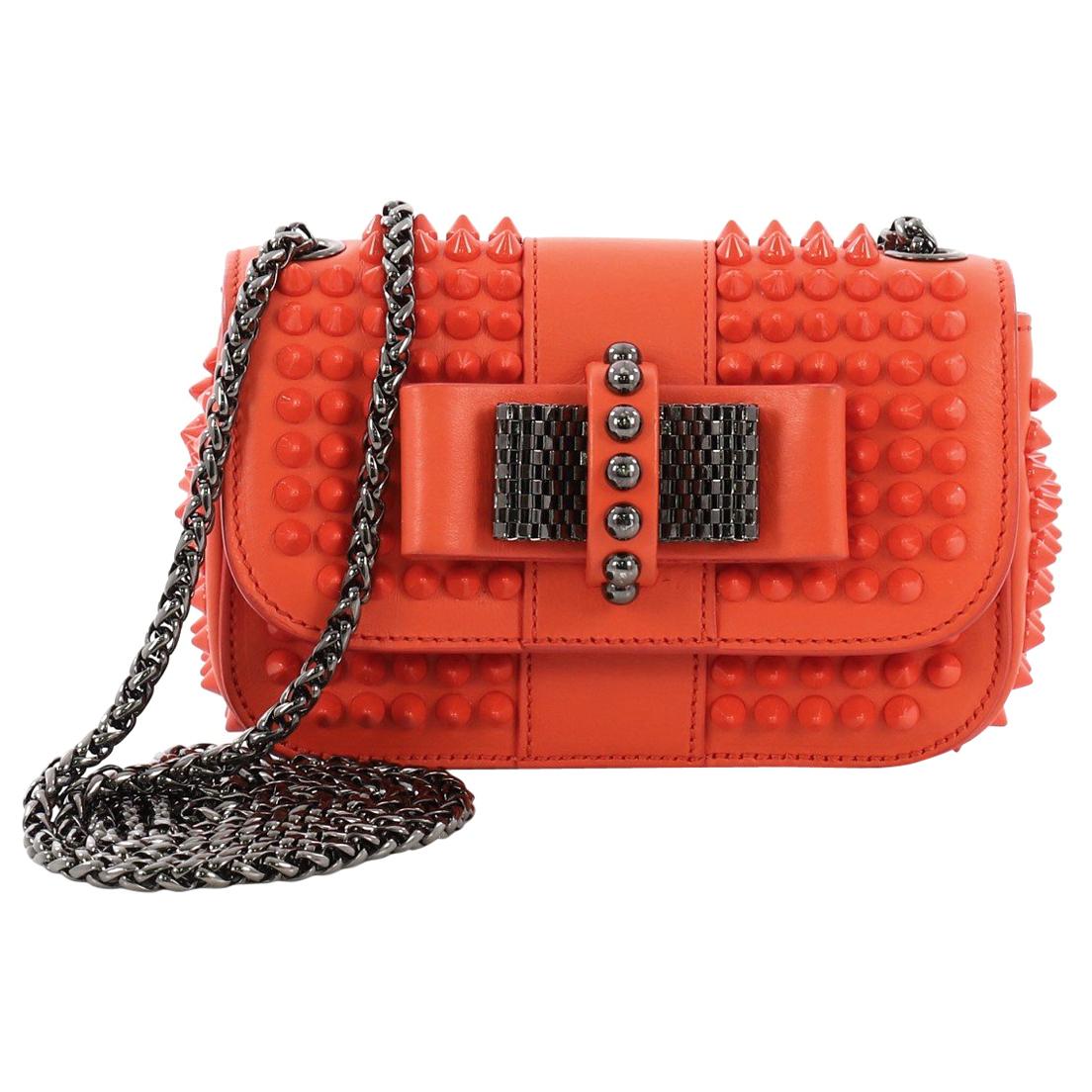 Christian Louboutin Sweet Charity Crossbody Bag Spiked Leather Mini