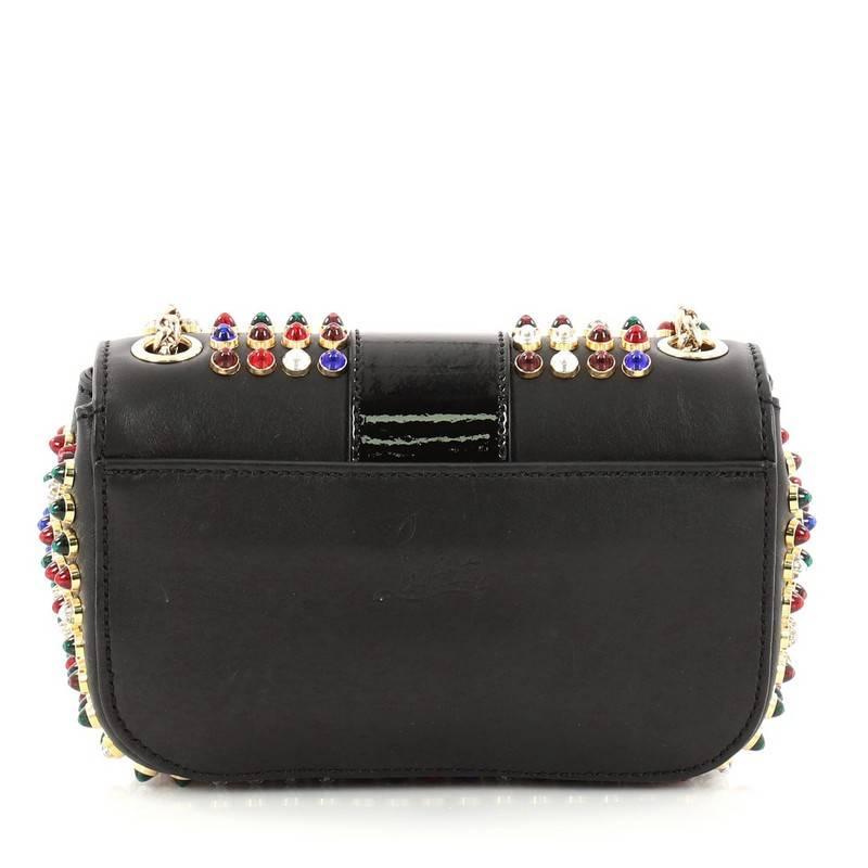 Christian Louboutin Sweet Charity Crossbody Bag Studded Leather Mini In Good Condition In NY, NY