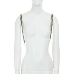 CHRISTIAN LOUBOUTIN Sweet Charity gold stud patent flap crystal chain backpack