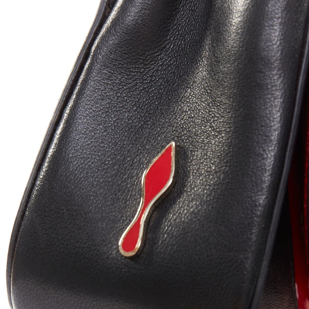 CHRISTIAN LOUBOUTIN Sweet Charity Heart leather red patent mini crossbody bag For Sale 3