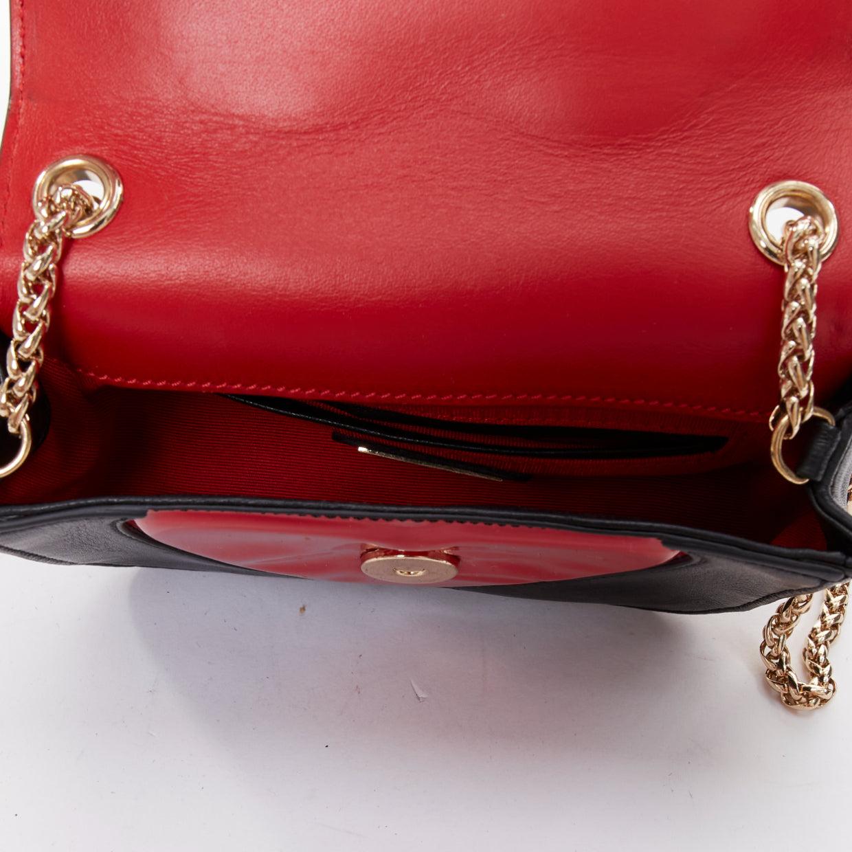 CHRISTIAN LOUBOUTIN Sweet Charity Heart leather red patent mini crossbody bag For Sale 4