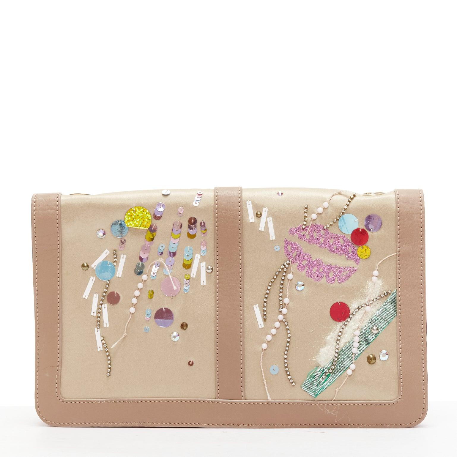 CHRISTIAN LOUBOUTIN Pochette crossbody con abbellimenti Sweet Charity Make Up In condizioni buone a Hong Kong, NT