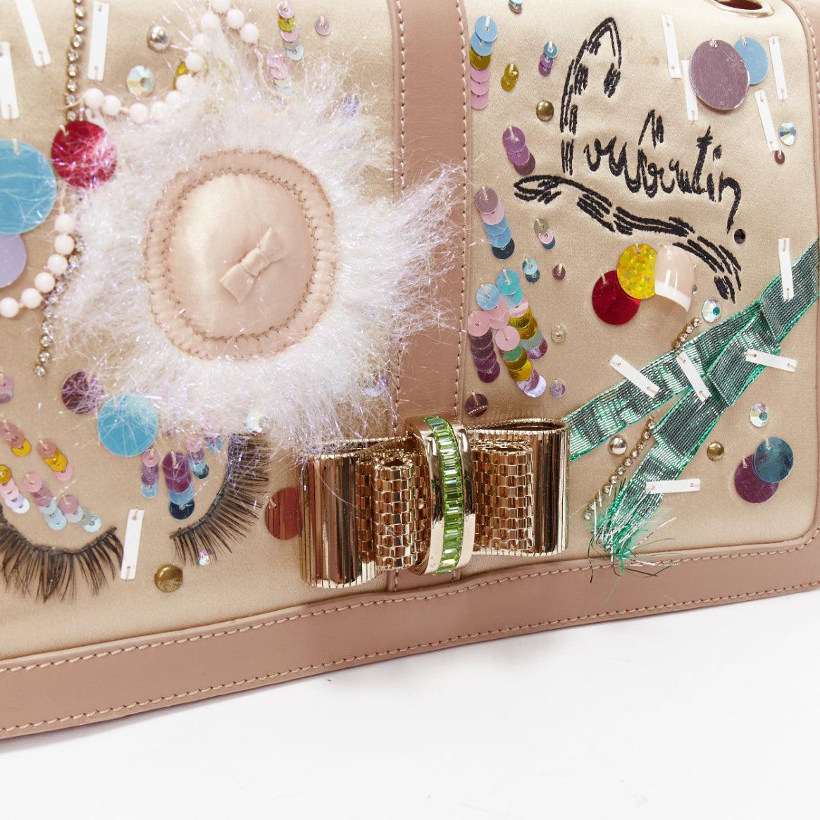 CHRISTIAN LOUBOUTIN Pochette crossbody con abbellimenti Sweet Charity Make Up 1