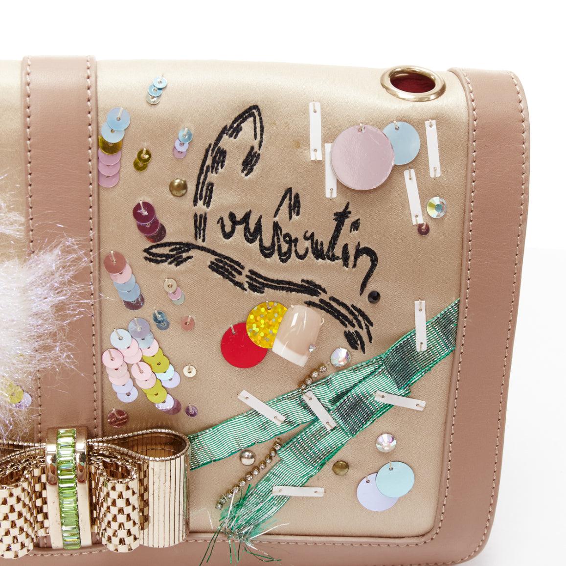 CHRISTIAN LOUBOUTIN Pochette crossbody con abbellimenti Sweet Charity Make Up 2