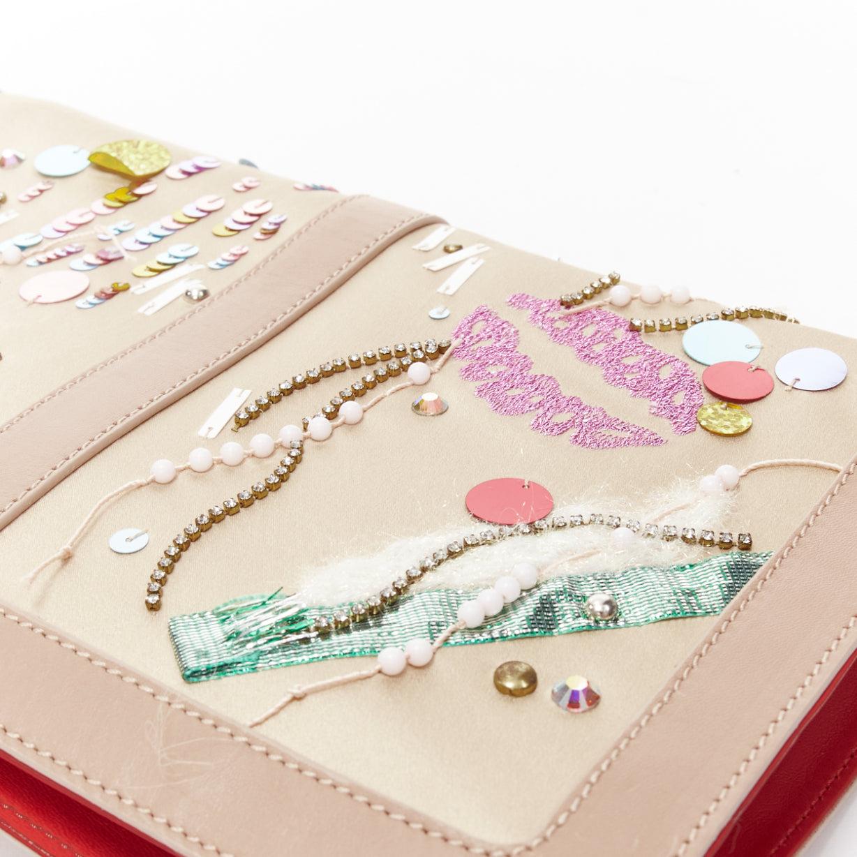 CHRISTIAN LOUBOUTIN Pochette crossbody con abbellimenti Sweet Charity Make Up 3