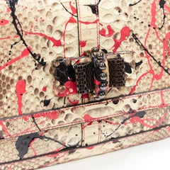 CHRISTIAN LOUBOUTIN Sweet Charity Vulcano pink splatter scaled leather bag