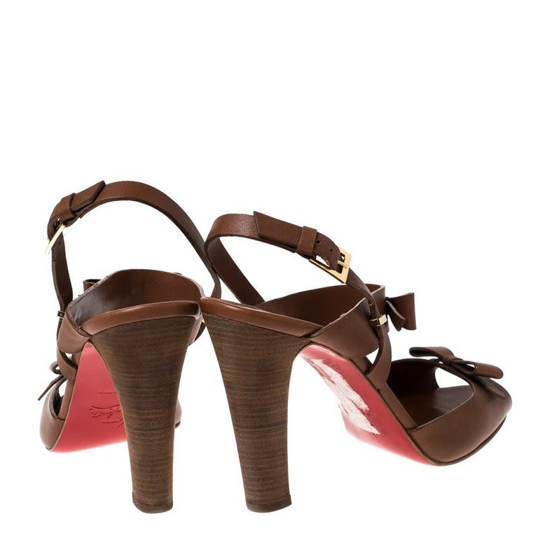 louboutin tan shoes
