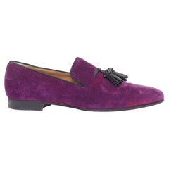 CHRISTIAN LOUBOUTIN Tassilo corduroy spiked tassels dress loafer shoes EU43