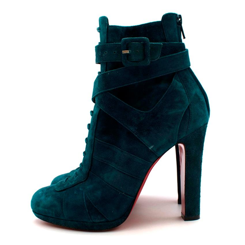 teal ankle boots