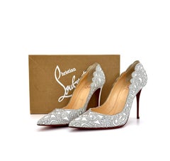 Christian Louboutin Top Vague 100 Kid Crystal Embellished Pumps Women’s 37.5