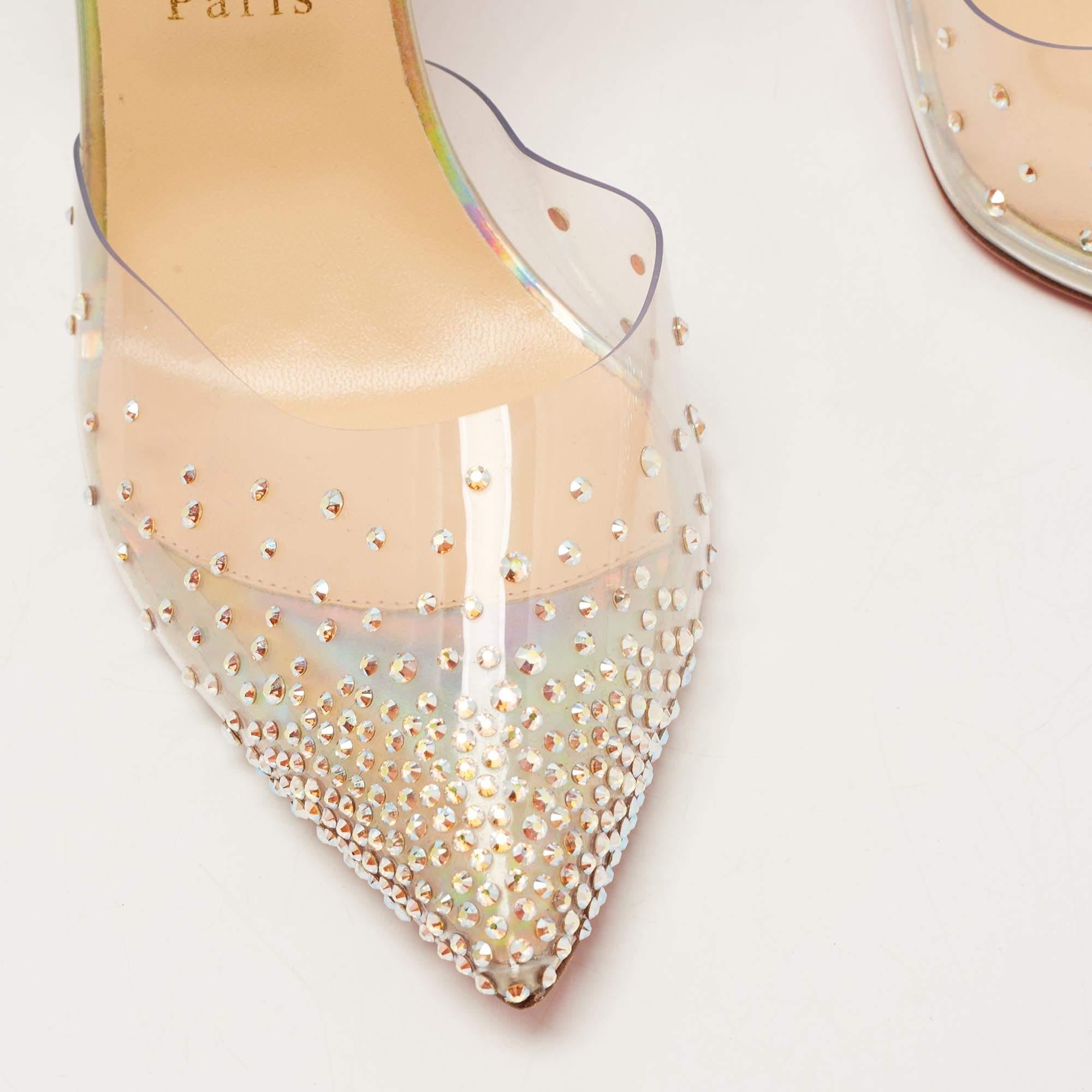 Christian Louboutin Transparent Iridescent Patent Leather and PVC Spikaqueen  2