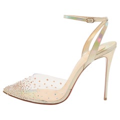 Christian Louboutin Transparent Iridescent Patent Leather and PVC Spikaqueen 