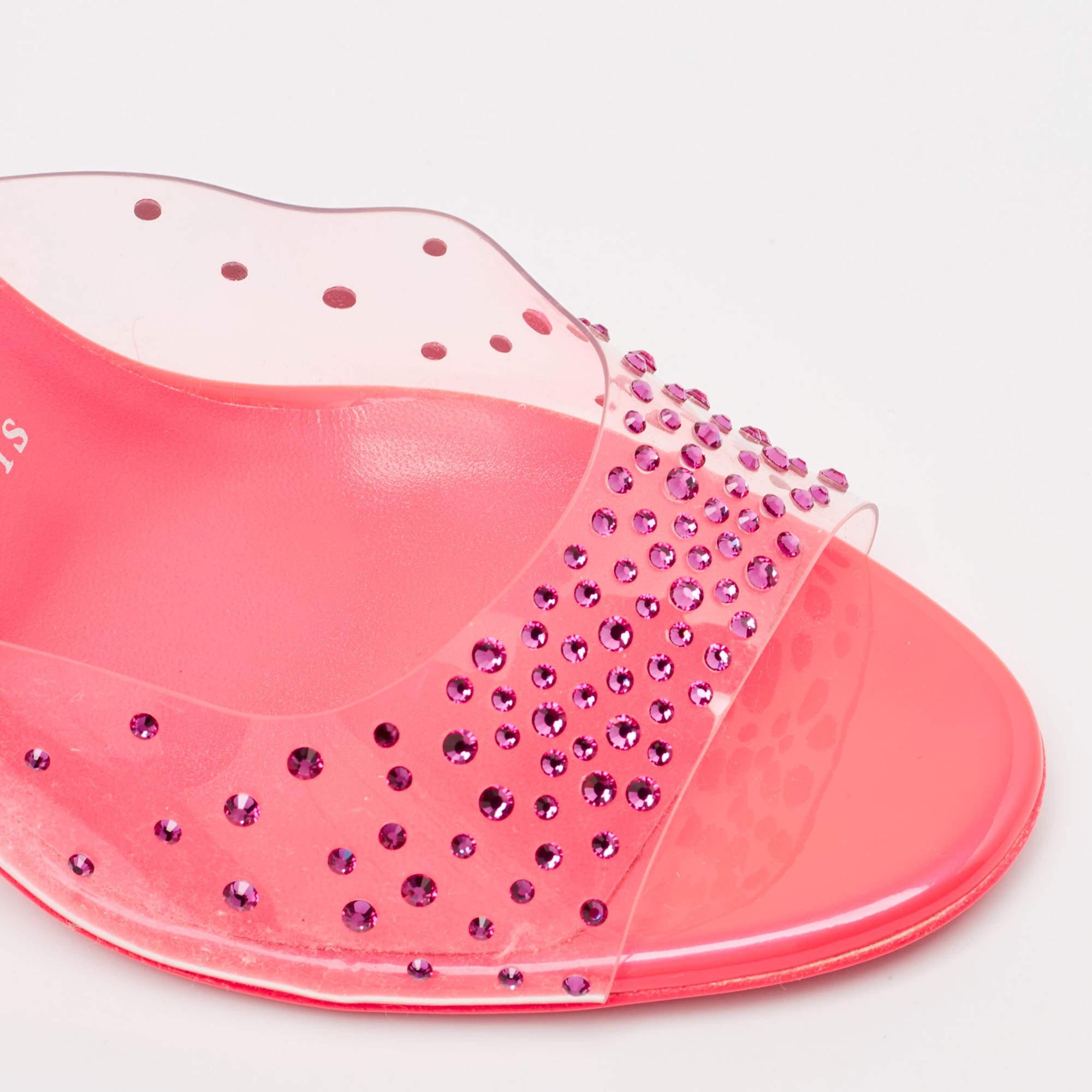 Christian Louboutin Sandali Degramule in PVC Trasparente Taglia 38 2