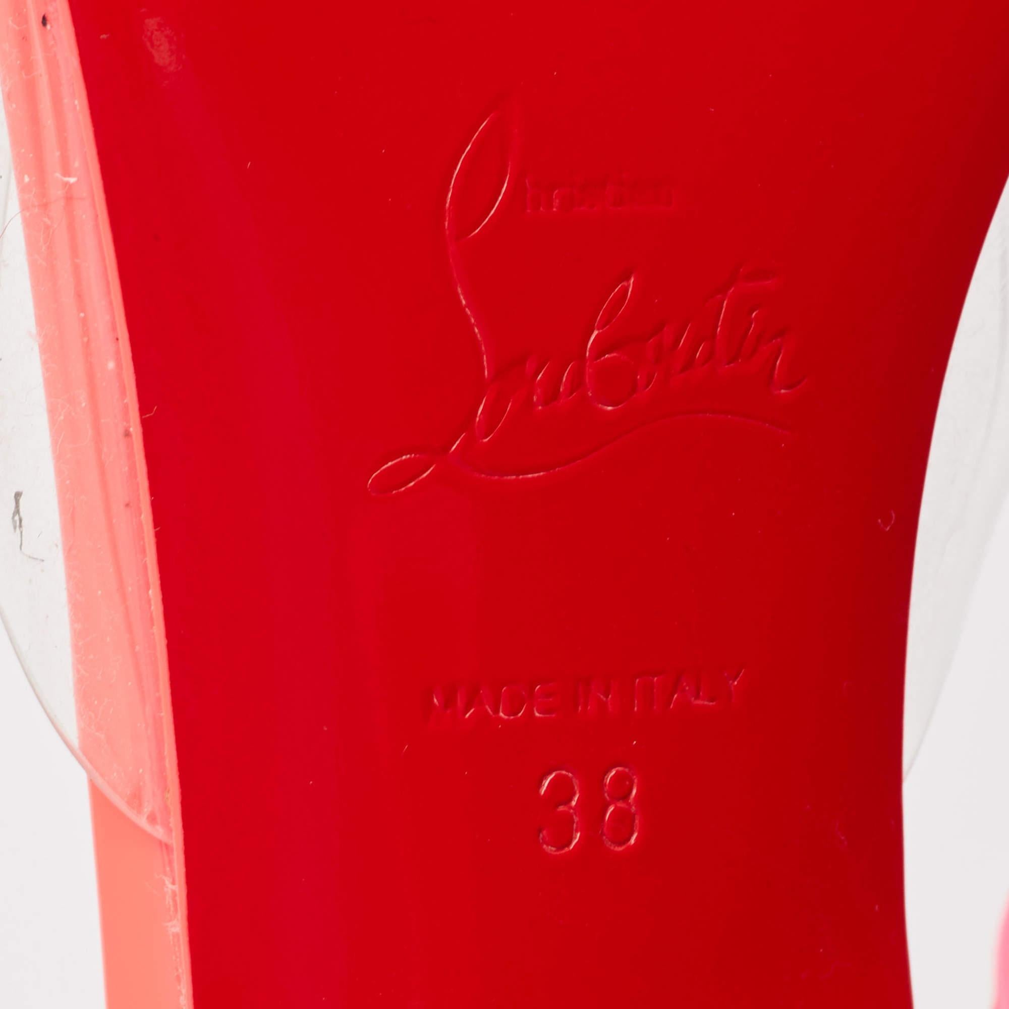 Christian Louboutin Sandali Degramule in PVC Trasparente Taglia 38 3