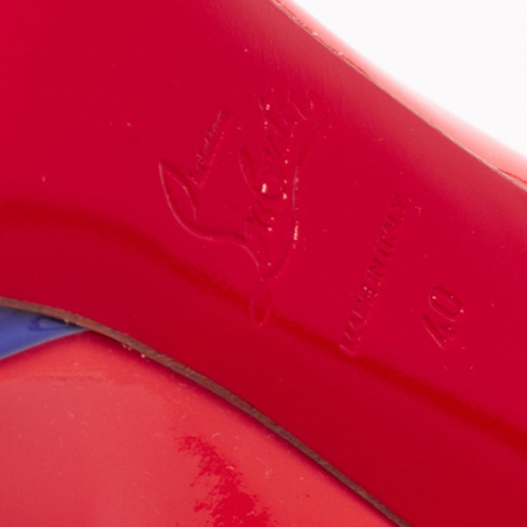 Christian Louboutin Tri-Color Patent Leather Pigalle Plato Pumps Size ...