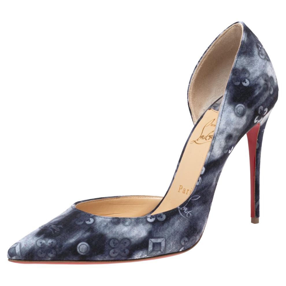 Louboutin denim heels 2025