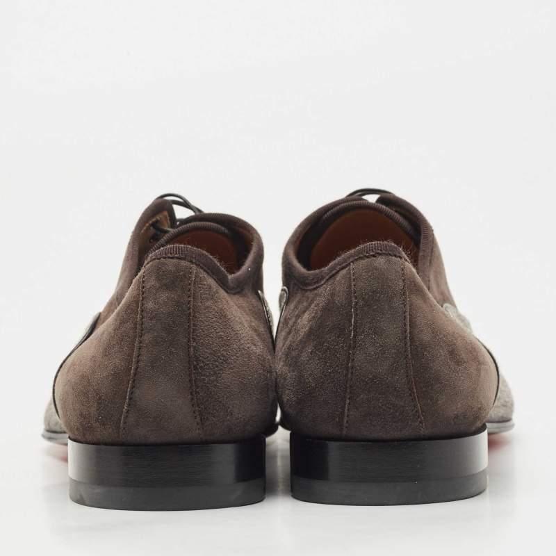 Christian Louboutin Tricolor Leather and Canvas Greggo Oxfords Size 41.5 In New Condition In Dubai, Al Qouz 2