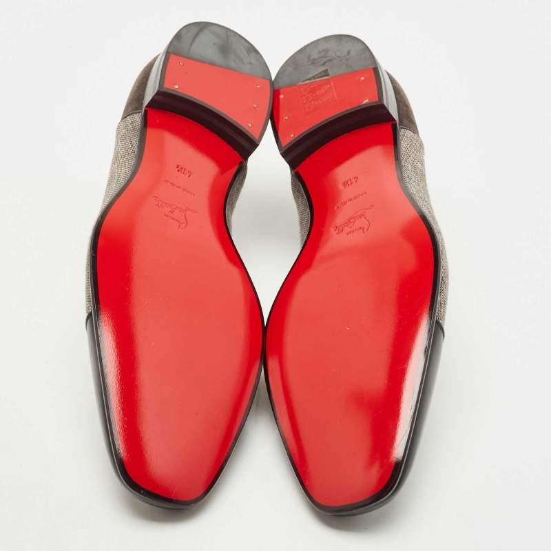 Christian Louboutin Tricolor Leather and Canvas Greggo Oxfords Size 41.5 2