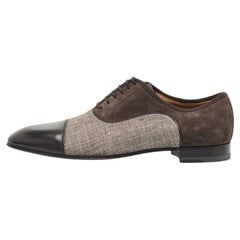Christian Louboutin Tricolor Leather and Canvas Greggo Oxfords Size 41.5