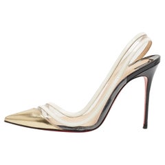 Christian Louboutin Tricolor Leather and PVC Paralili Pumps Size 41