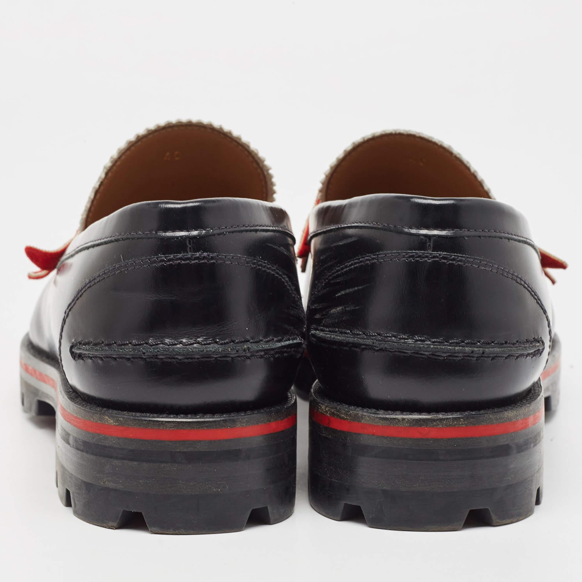 Christian Louboutin Tricolor Leather Monono Loafers Size 40 For Sale 1