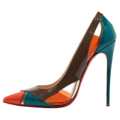 Christian Louboutin Tricolor Patent and PVC Galata Pumps Size 39