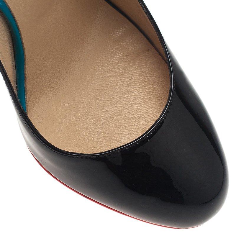 Christian Louboutin Tricolor Patent Bianca Platform Slingback Sandals Size 39 4