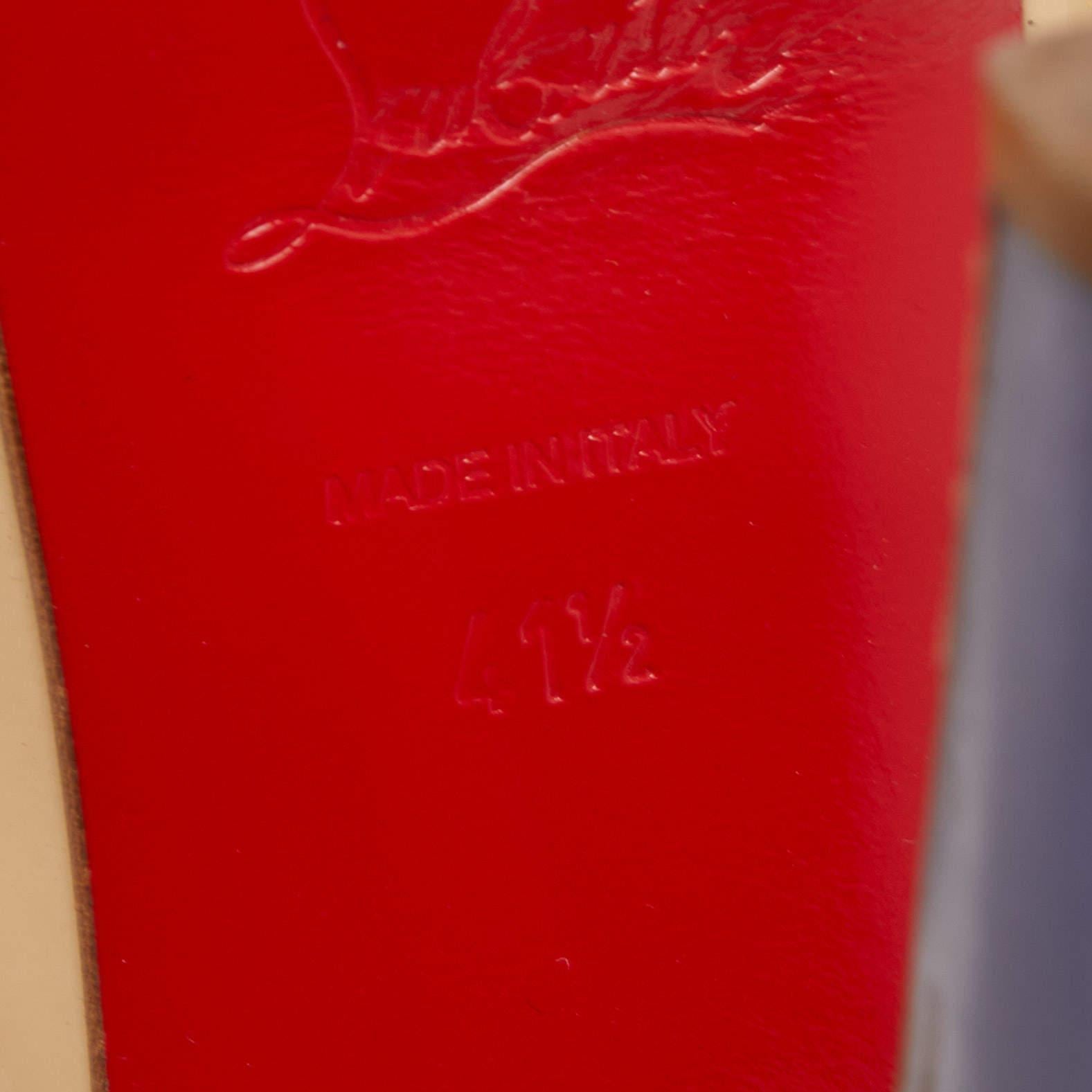 Christian Louboutin tricolor Patent Bianca Pumps Size 41.5 For Sale 5
