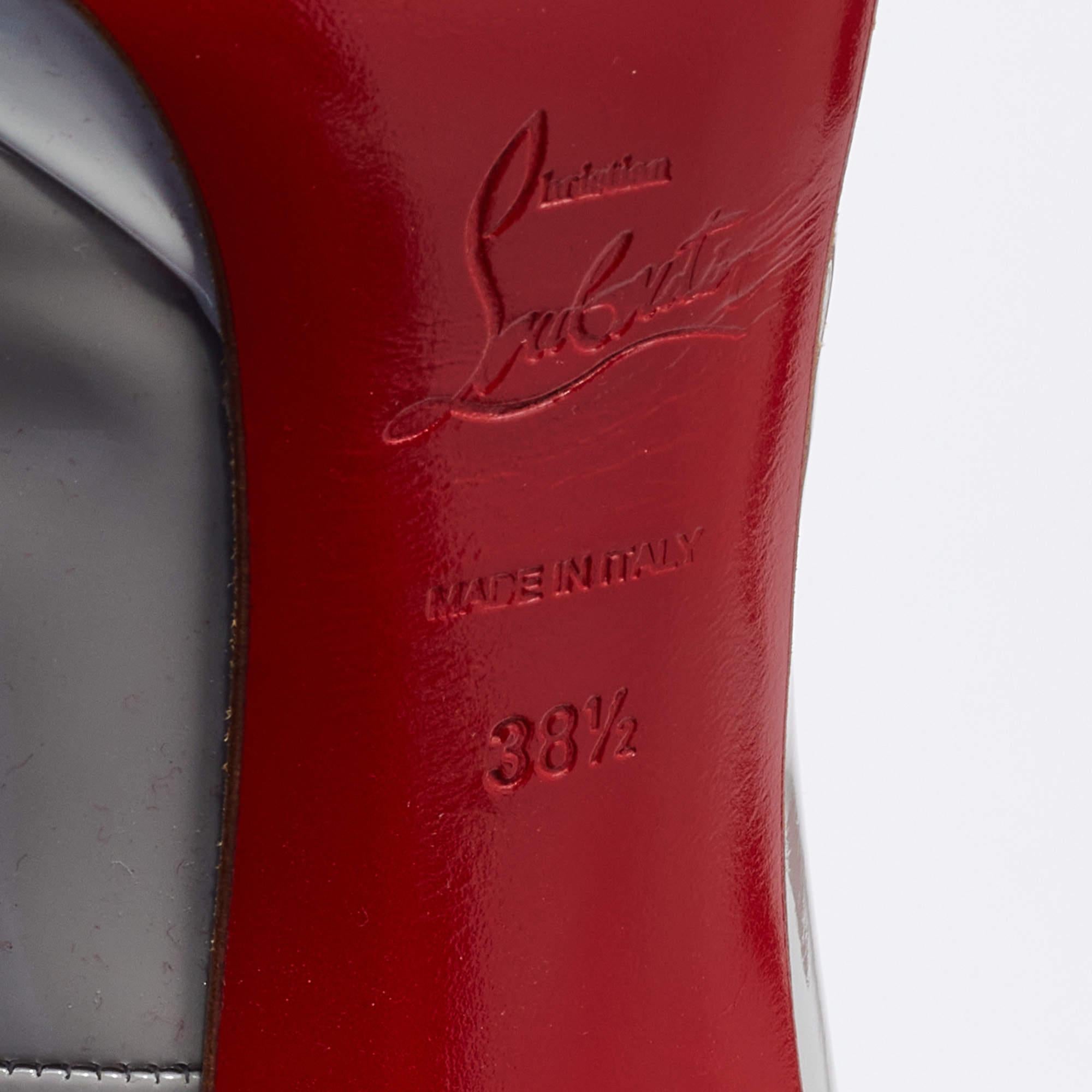 Christian Louboutin Tricolor Patent Leather Pigalle Plato Pumps Size 38.5 2