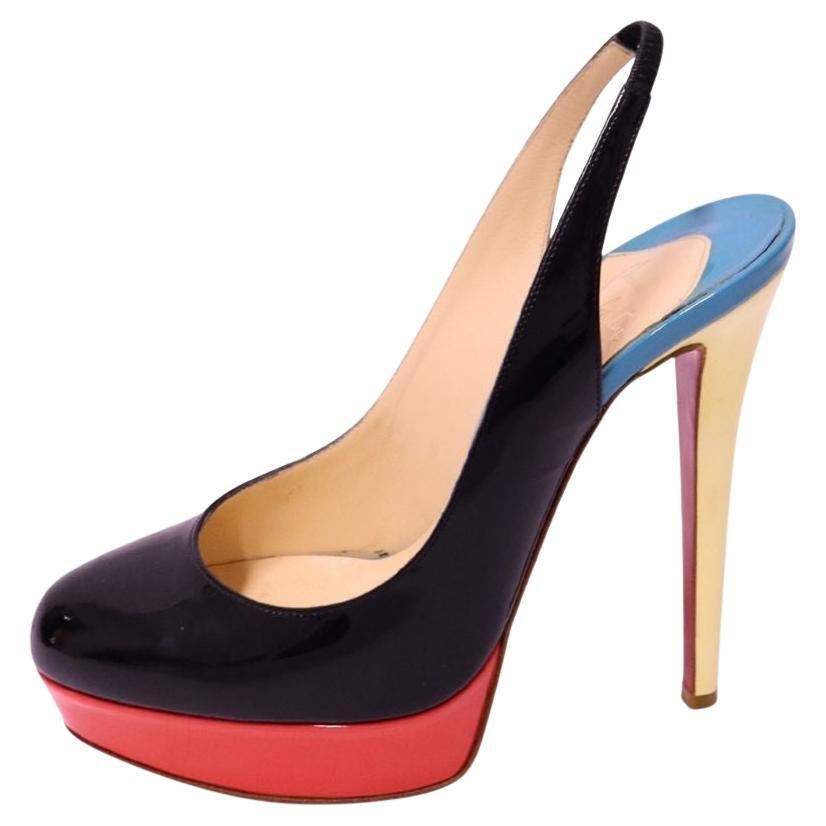 Christian Louboutin Tricolore Bianca escarpin à plateforme -EU 37.5