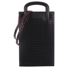 Christian Louboutin Trictrac Portfolio Bag Leather and Spiked Leather Small
