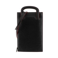 Christian Louboutin Trictrac Portfolio Bag Leather and Spiked Leather Small
