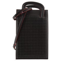 Christian Louboutin Trictrac Portfolio Bag Leather and Spiked Leather Small
