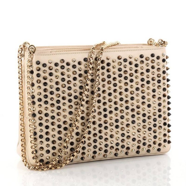 Christian Louboutin Triloubi Chain Bag Spiked Leather Large at 1stDibs
