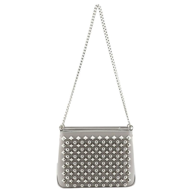 Christian Louboutin Triloubi Chain Bag Spiked Leather Small 
