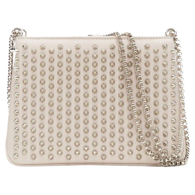 CHRISTIAN LOUBOUTIN Triloubi studded trio gusset shoulder chain crossbody bag For Sale