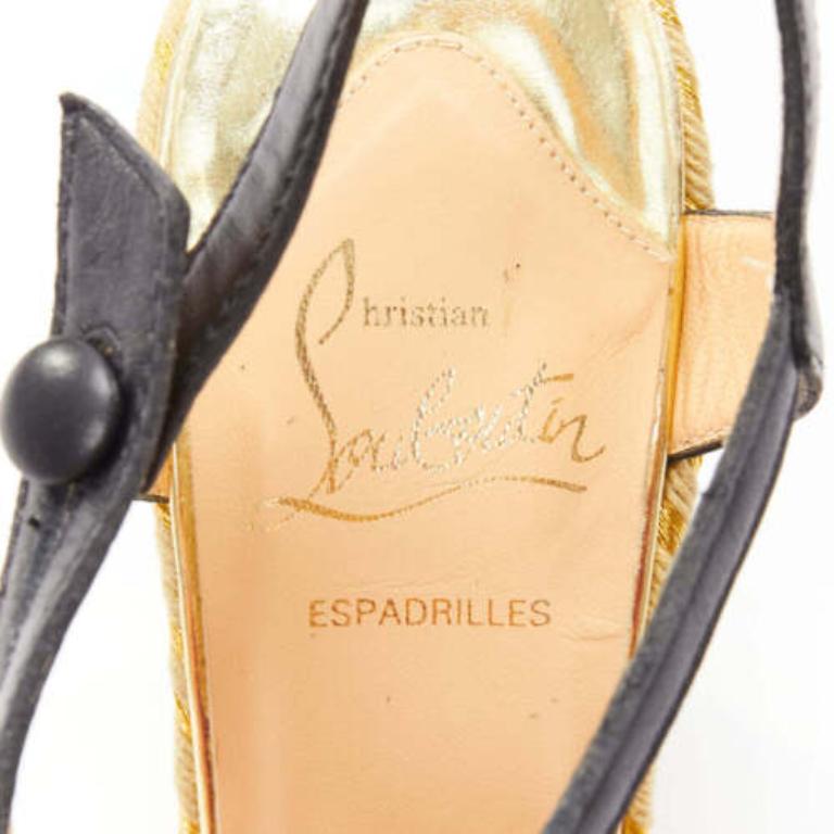 CHRISTIAN LOUBOUTIN Trotolita 140 brown leopard horsehair platform wedges EU36 4