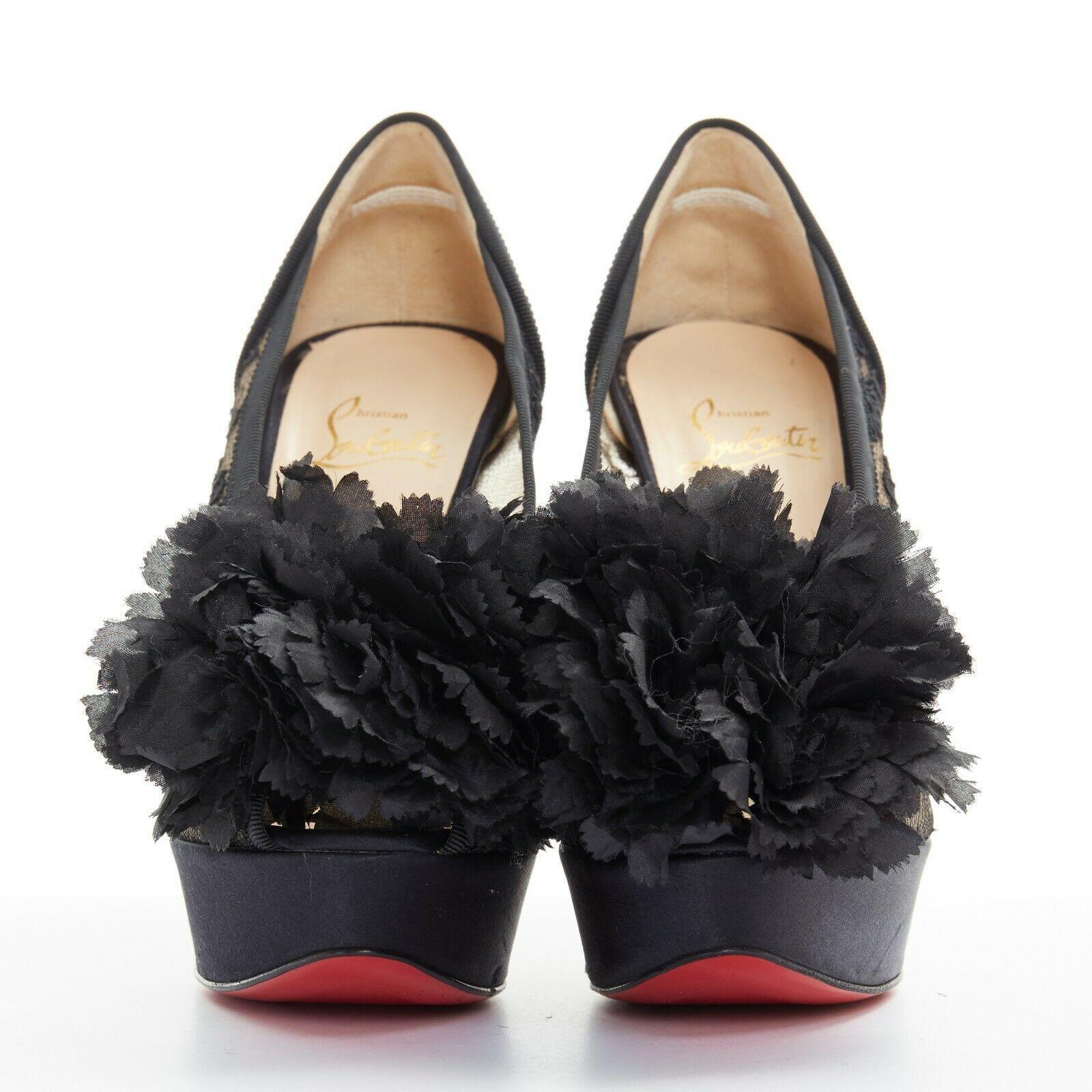louboutin flower heels
