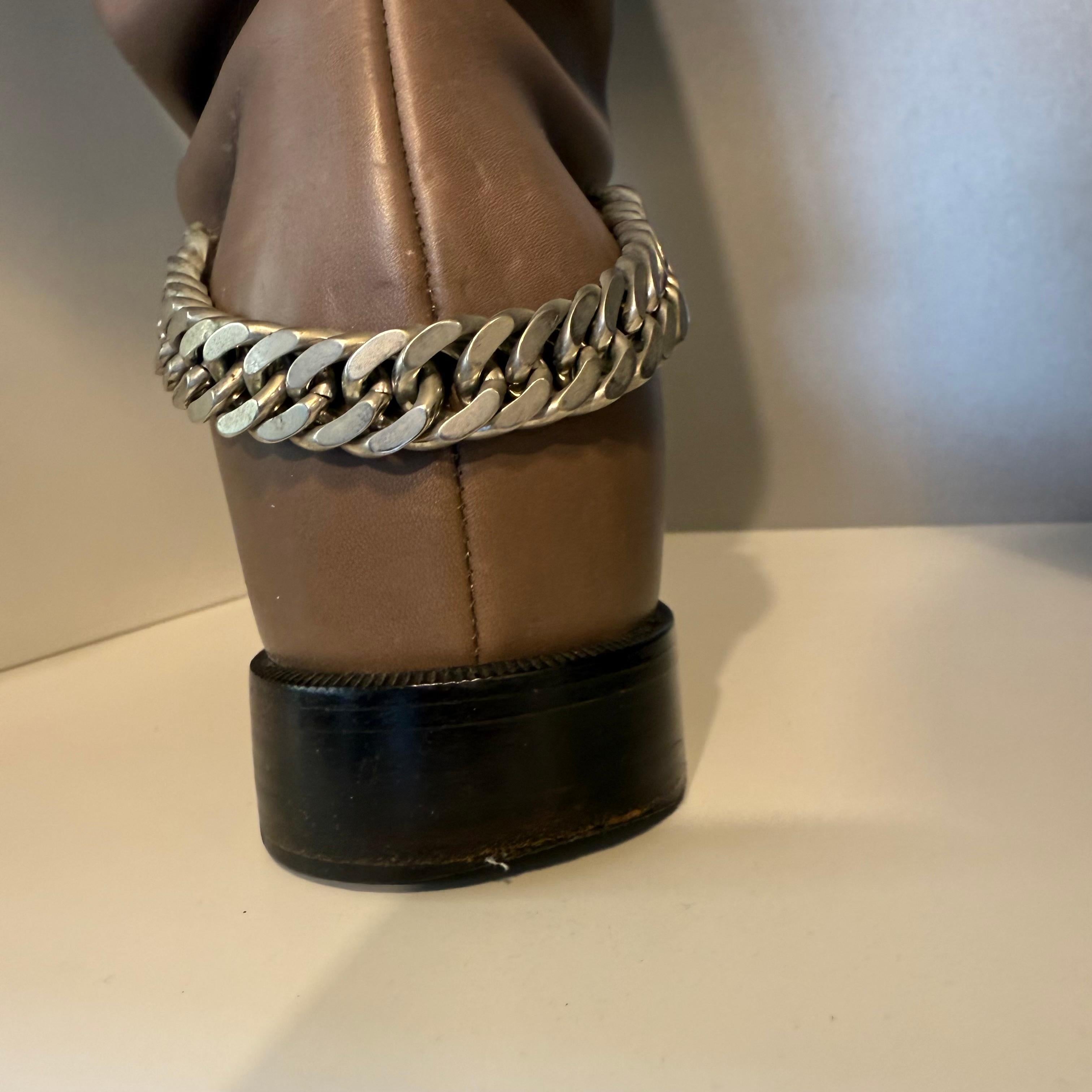 Christian Louboutin Botas de piel de tórtola IT 37.5 en venta 2