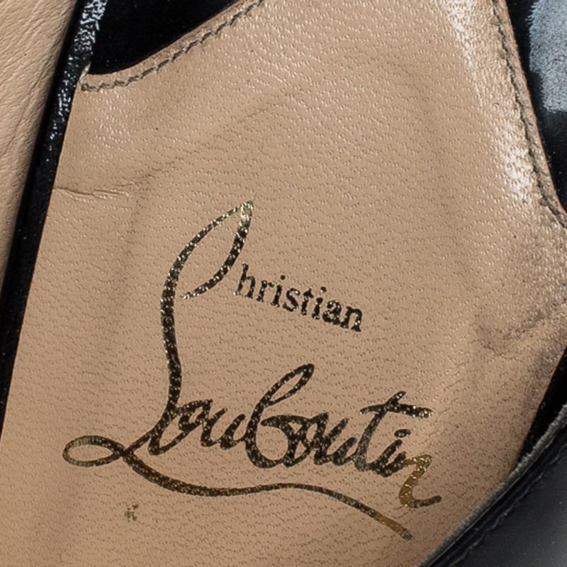 Christian Louboutin Twist Patent Leather Cork Platform Wedge Sandals Size 39.5 1