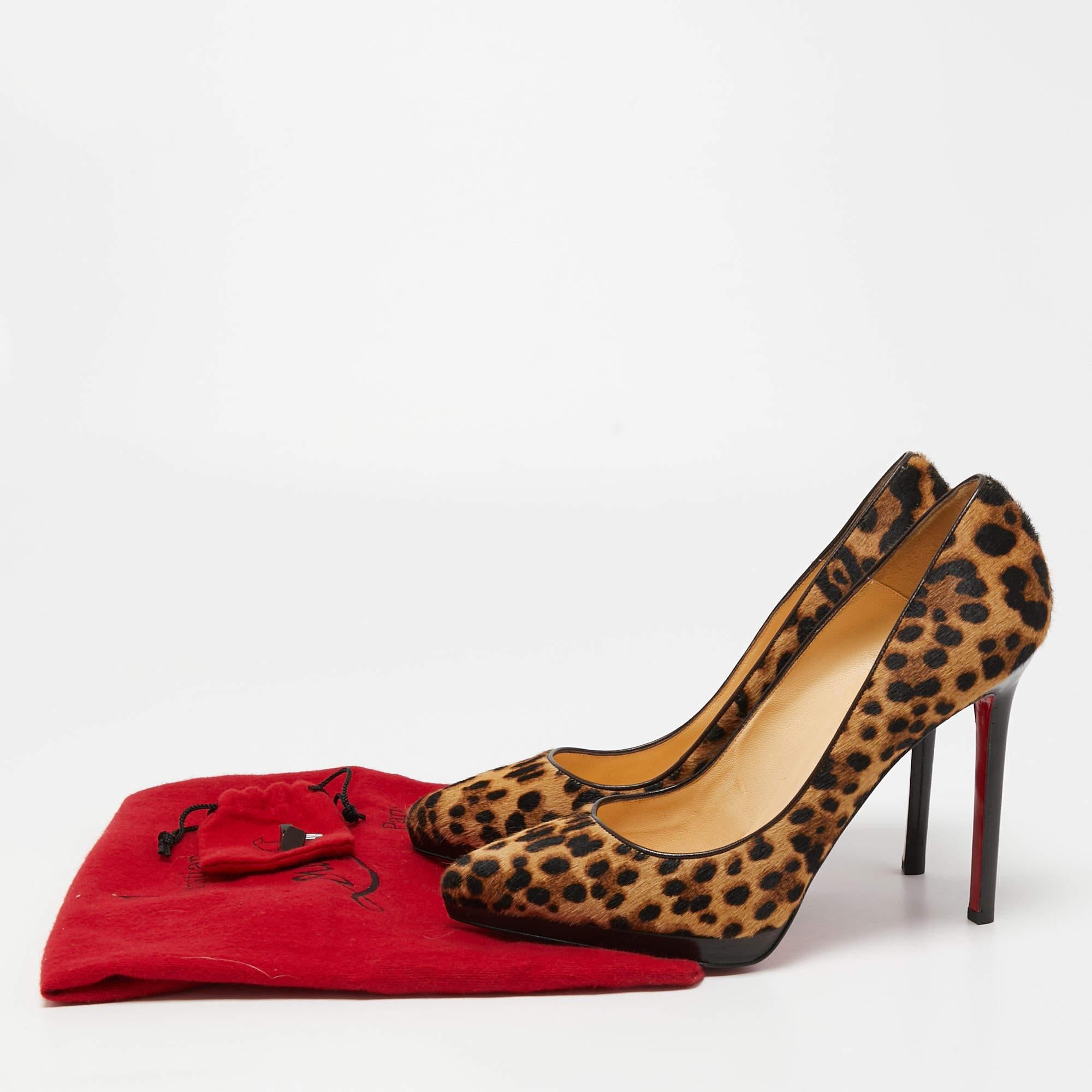 Christian Louboutin Two Tone Calf Hair Pigalle Plato Pumps Size 39.5 4