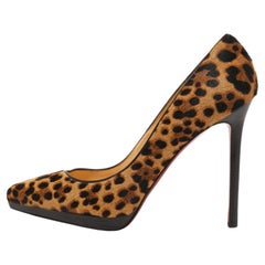 Christian Louboutin Two Tone Calf Hair Pigalle Plato Pumps Size 39.5