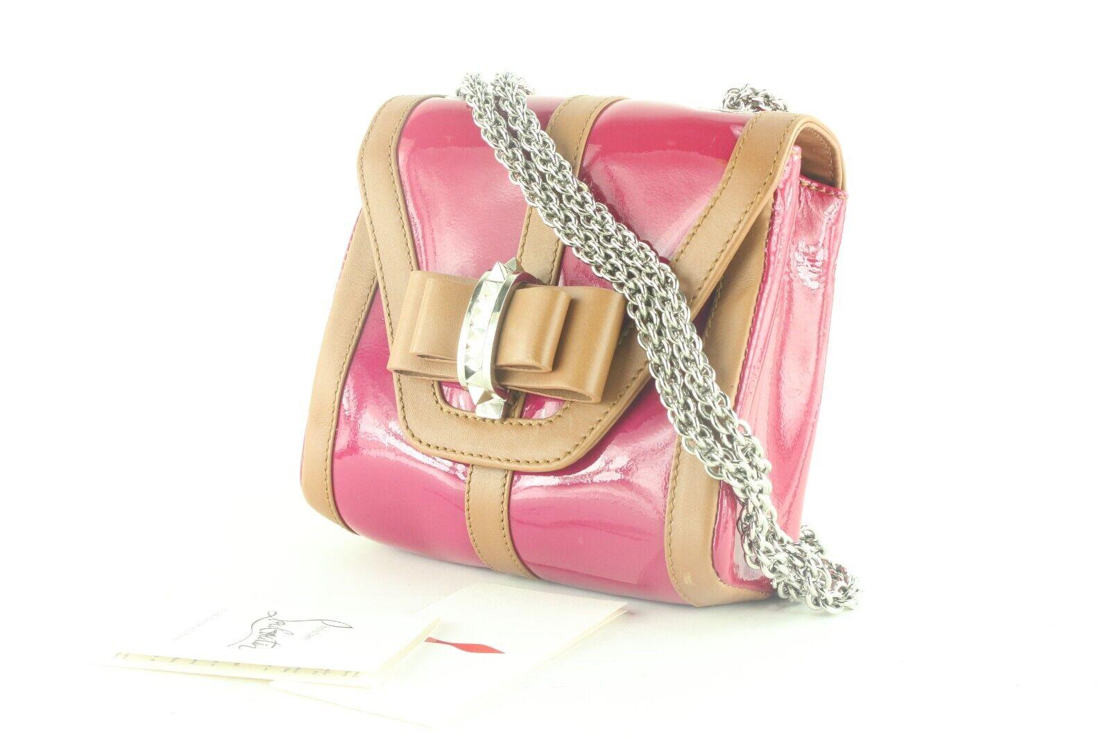 Christian Louboutin Two-Tone Chain Crossbody 2CL119K For Sale 7
