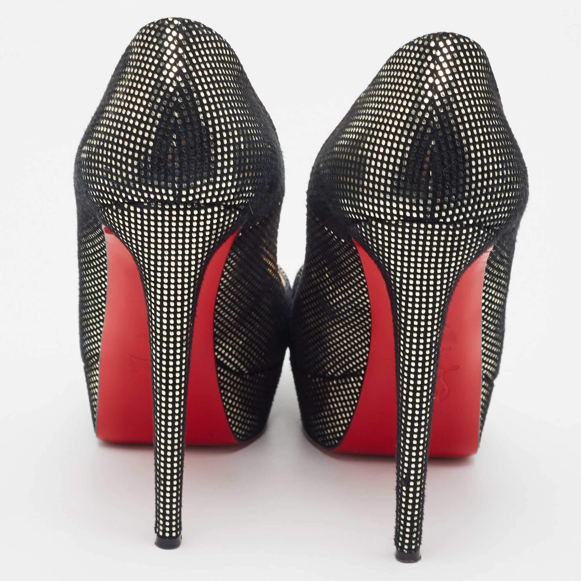 Christian Louboutin escarpins Lady Peep en daim stratifié deux tons, taille 40 Pour femmes en vente