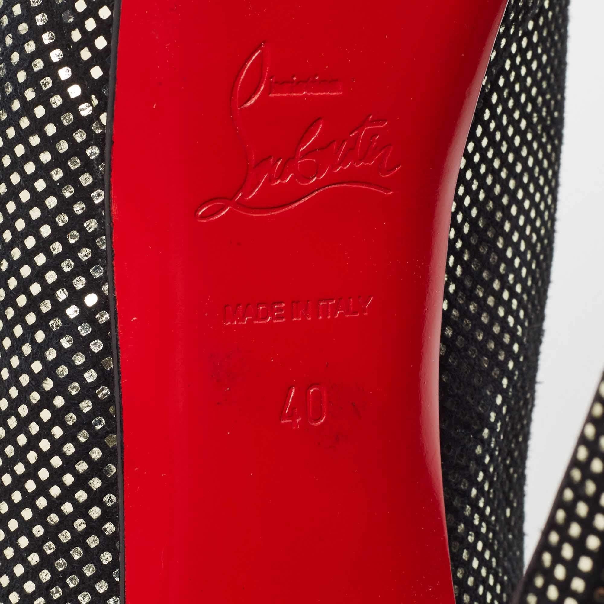 Christian Louboutin escarpins Lady Peep en daim stratifié deux tons, taille 40 en vente 2