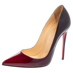 Christian Louboutin Two-Tone Patent Leather So Kate Pumps Size 38