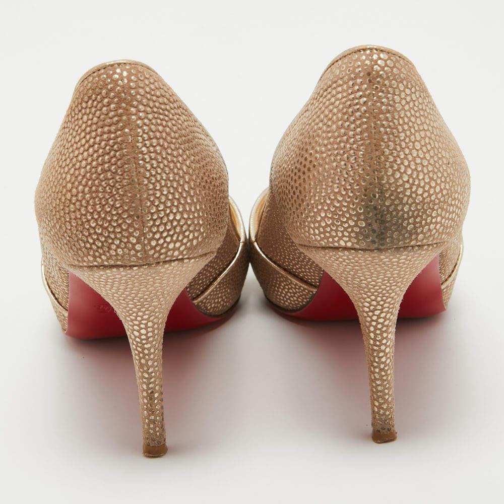 Christian Louboutin escarpins en cuir texturé deux tons, taille 36,5 Pour femmes en vente