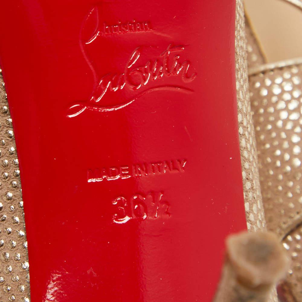 Christian Louboutin escarpins en cuir texturé deux tons, taille 36,5 en vente 3