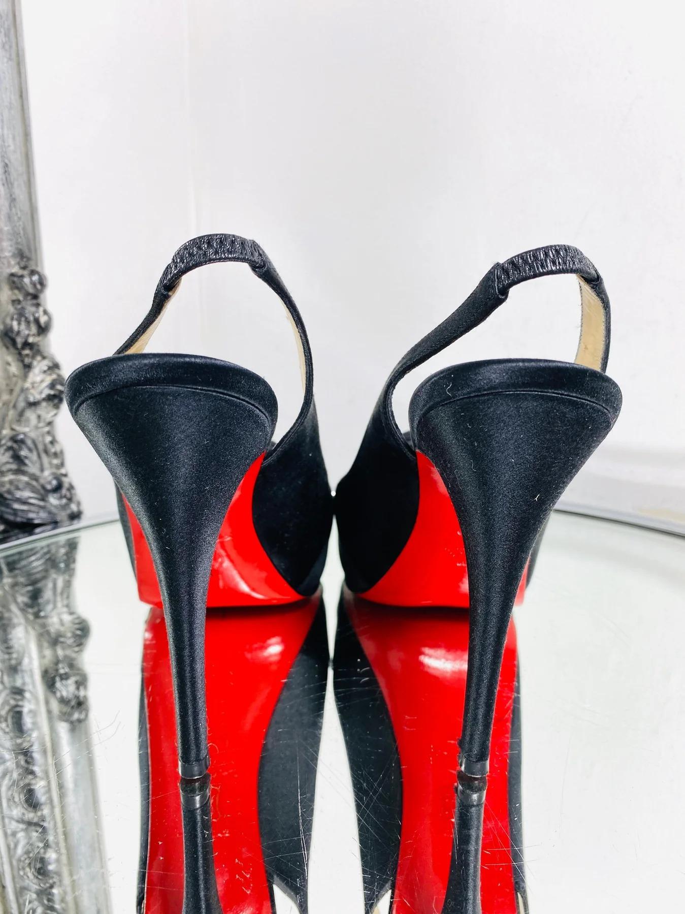 Christian Louboutin Vendome 100 Satin Pumps In Good Condition In London, GB